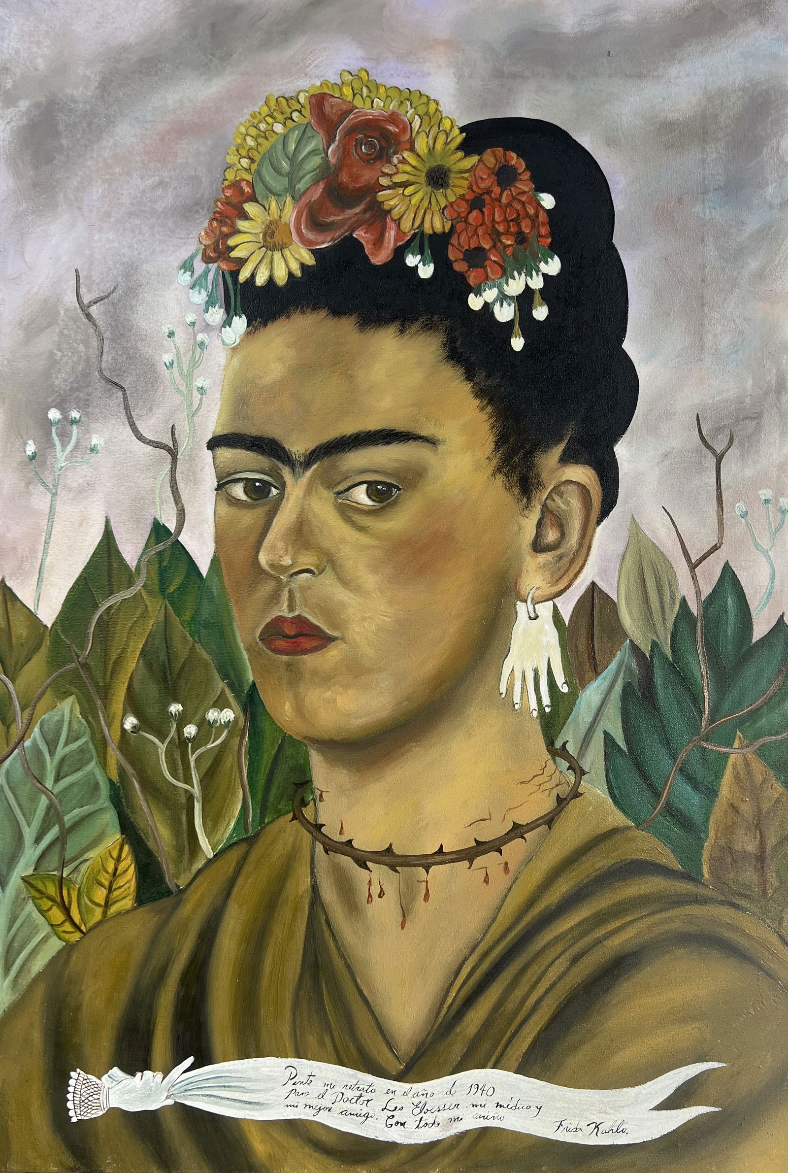 Frida Kahlo (Oil on Canvas Painting) in the style of (1 of 6)