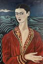 Frida Kahlo (Oil on Canvas Painting) in the style of