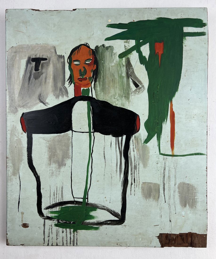 Jean-Michel Basquiat (Oil on Wood Painting) in the style of (1 of 5)