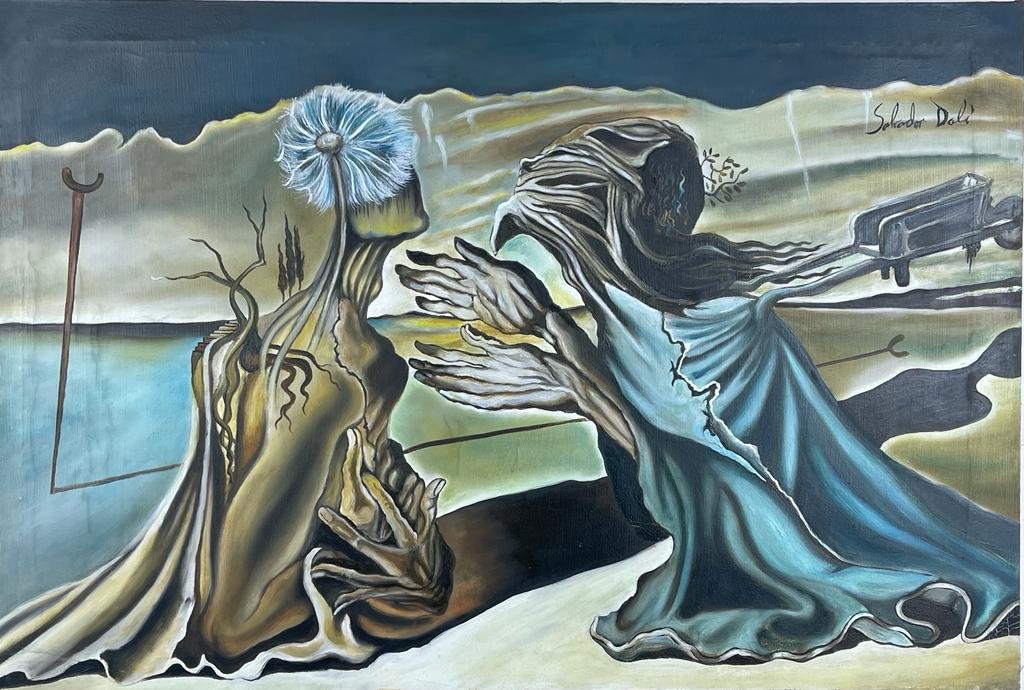 Salvador DalÃ­ (Oil on Canvas Painting) in the style of (1 of 4)