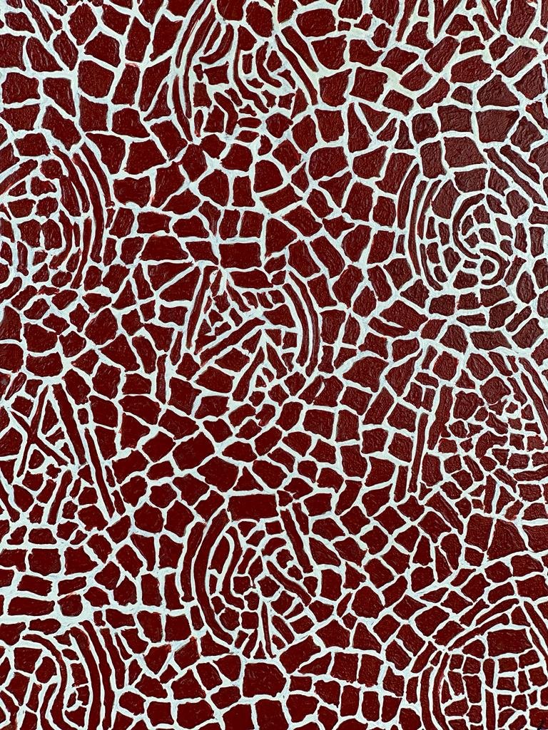 Alma Thomas (Oil on Canvas Painting) in the style of: Alma W. Thomas appears in lower right. Rendered in the style of Alma W. Thomas. Technique: Oil on Canvas Painting. Measures: 16 ½ x 20 ½ Inches. Provenance: Private Collector. A Certific