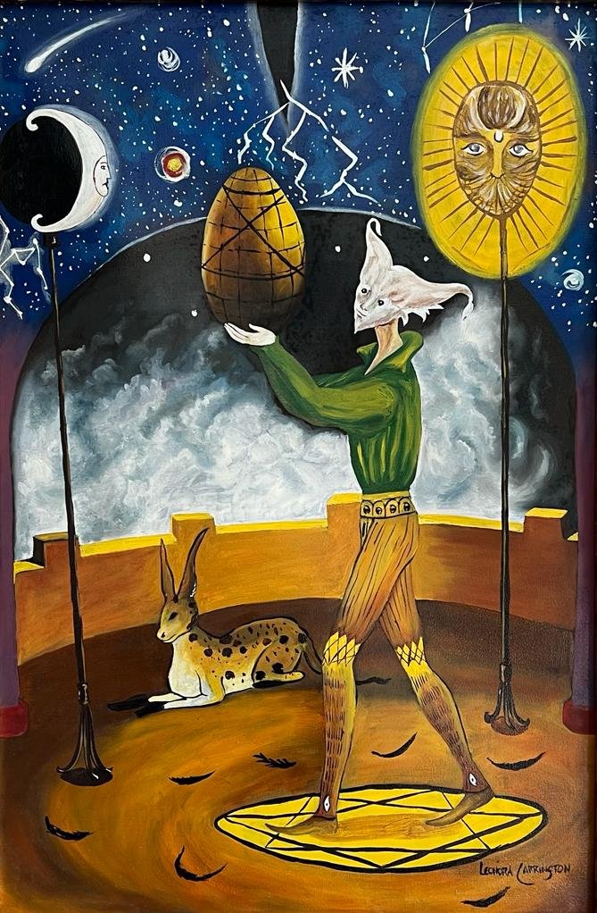 Leonora Carrington (Oil on Canvas Painting) in the style of (1 of 4)