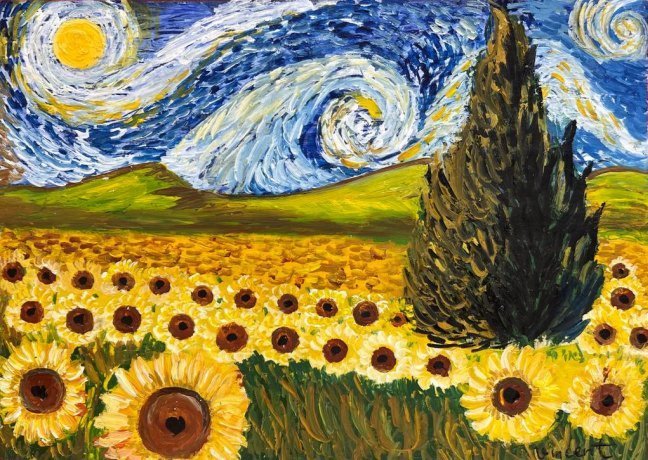 Vincent Van Gogh Dutch (Oil on Paper Painting) in the style of: Rendered in the style of Vincent Van Gogh. Technique: Oil on Paper Painting. Measures: 8 x 11½ Inches. Provenance: Private Collection. A Certificate Accompanies this lot. Van Gogh lived between