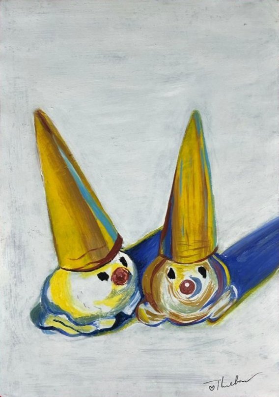 Wayne Thiebaud (Drawing on Paper Painting) in the style of (1 of 4)