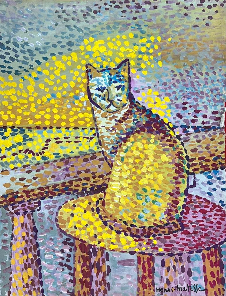 Henri Matisse (Mixed Media on Paper Painting) in the style of: Rendered in the style of Henri Matisse. Technique: Mixed Media on Paper Painting. Measures: 8 x 11 Inches. Provenance: Private Collection. A Certificate Accompanies this lot. Matisse lived between (31