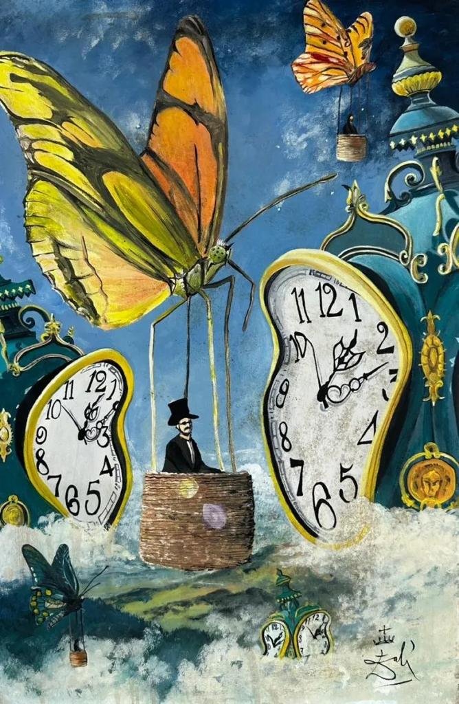 Salvador DalÃ­ (Oil on Canvas Painting) in the style of (1 of 4)