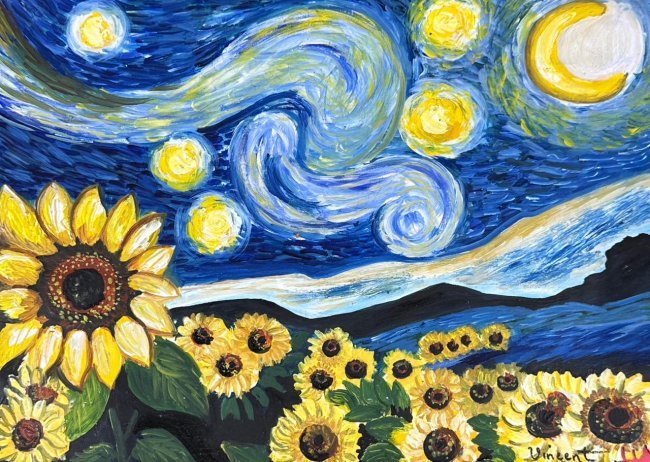 Vincent Van Gogh Dutch (Oil on Paper Painting) in the style of: Rendered in the style of Vincent Van Gogh. Technique: Oil on Paper Painting. Measures: 10 x 13 Inches. Provenance: Private Collector. A Certificate Accompanies this lot. Van Gogh lived between (30 Mar