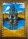 Salvador DalÃ­ (Oil on Canvas Painting) in the style of