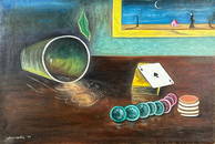 Gertrude Abercrombie (Oil on Canvas Painting) in the style of