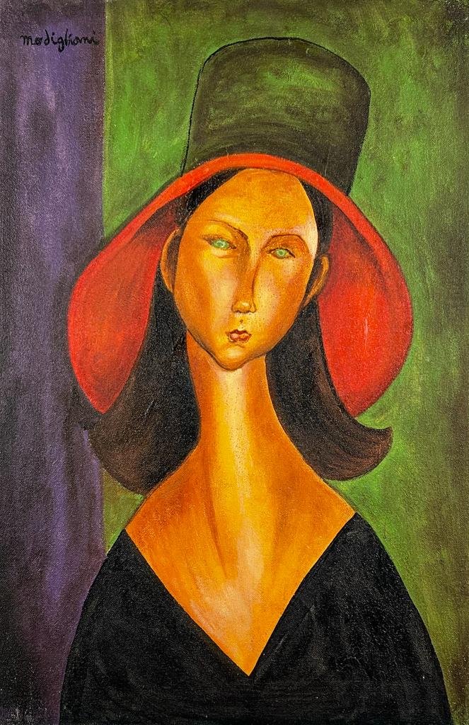Amedeo Modigliani (Oil on Canvas Painting) in the style of (1 of 4)