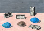 Gertrude Abercrombie American (Mixed Media on Painting) in the style of