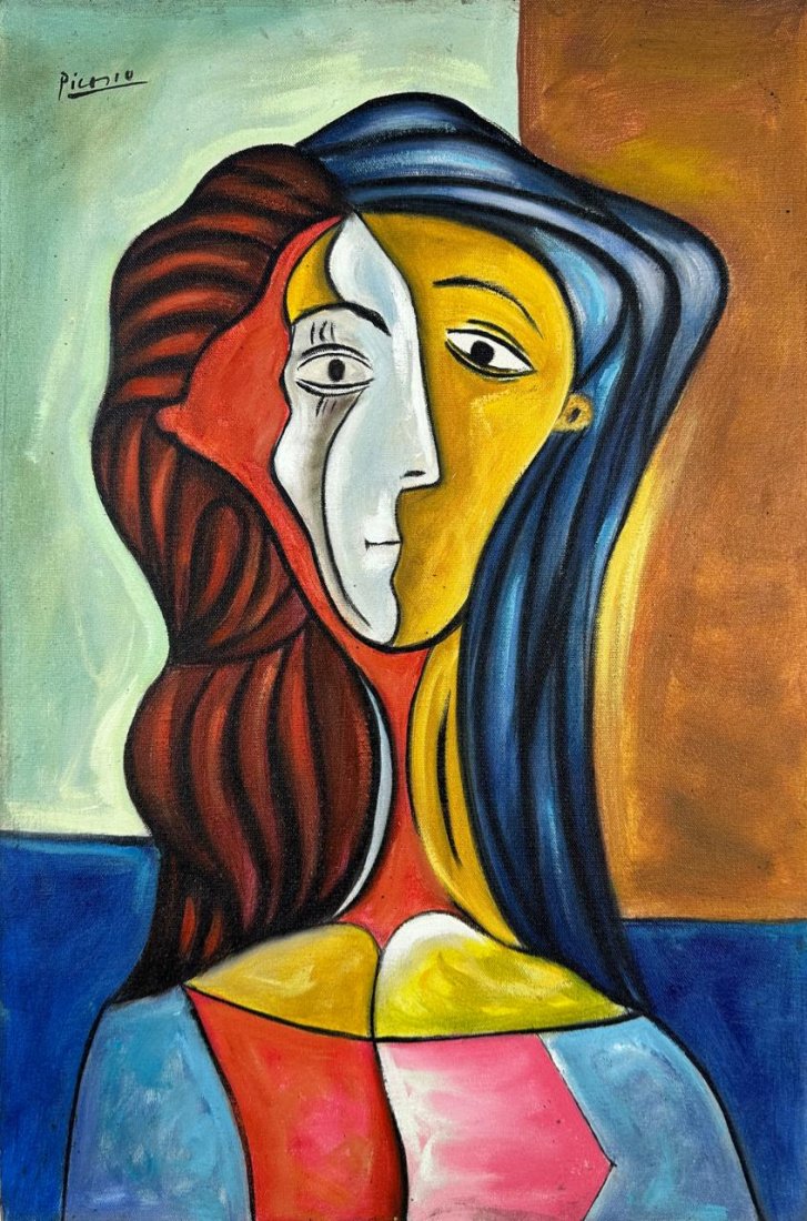 Pablo Picasso Spanish 1881 - 1973 (Oil on canvas Painting) style of (1 of 4)