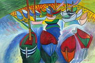 Raoul Dufy French (Oil on Canvas Painting) In the style of