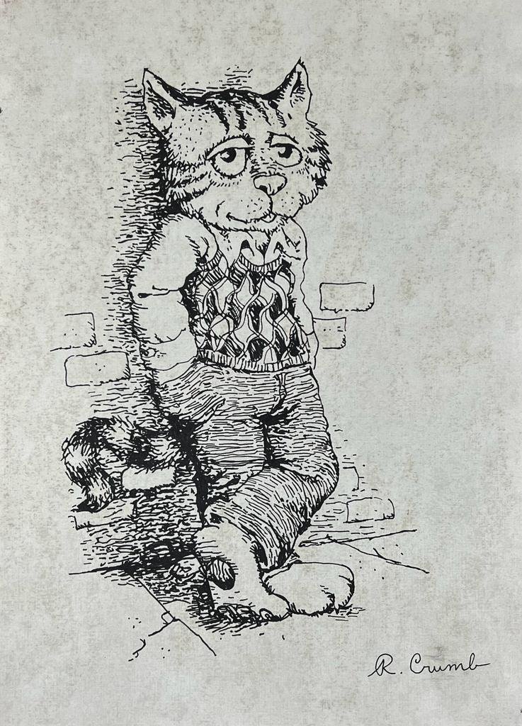 Robert Crumb (Mixed Media on Paper Painting) in the style of (1 of 4)