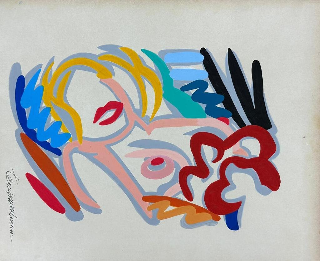 Tom Wesselmann American (Mixed Media on Paper Painting) in the style of (1 of 4)