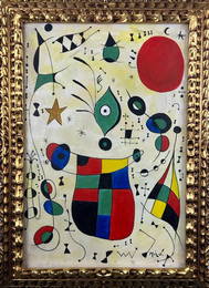 Joan Miro (Oil on Canvas Painting) in the style of