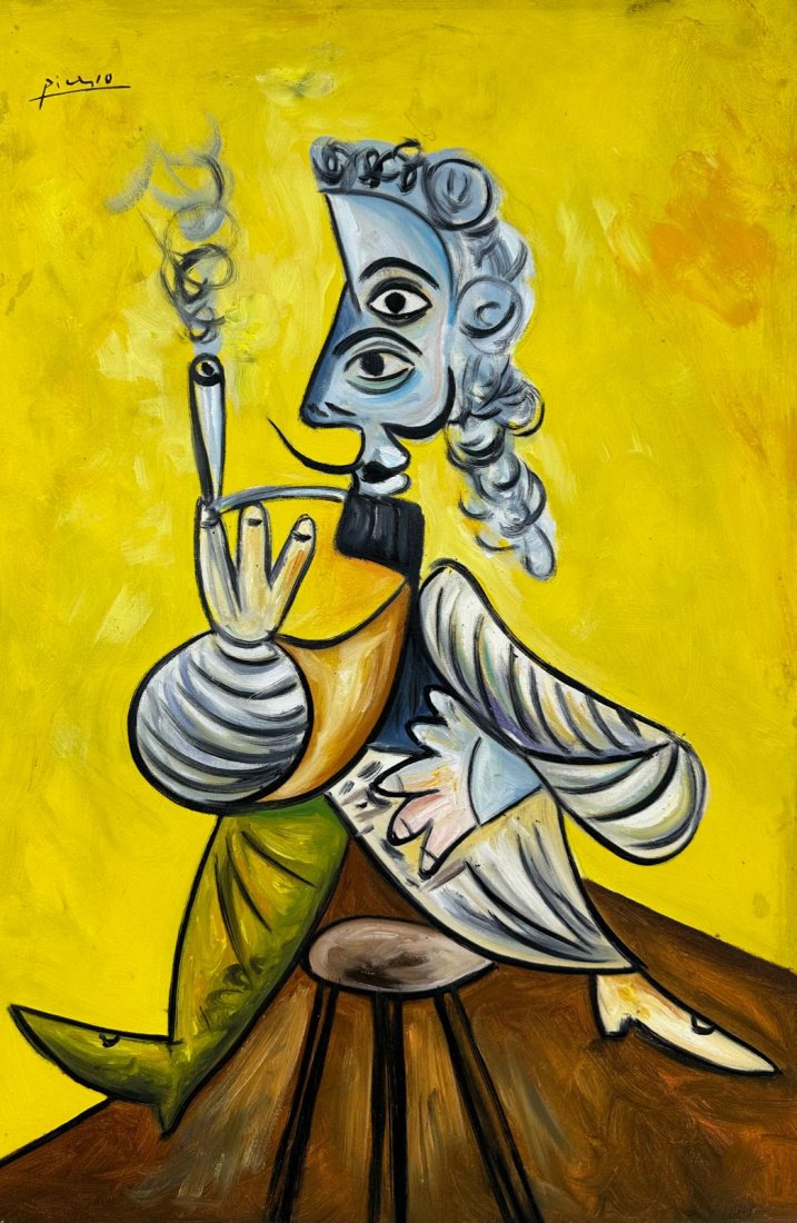 Pablo Picasso Spanish 1881 - 1973 (Oil on canvas Painting) style of (1 of 4)