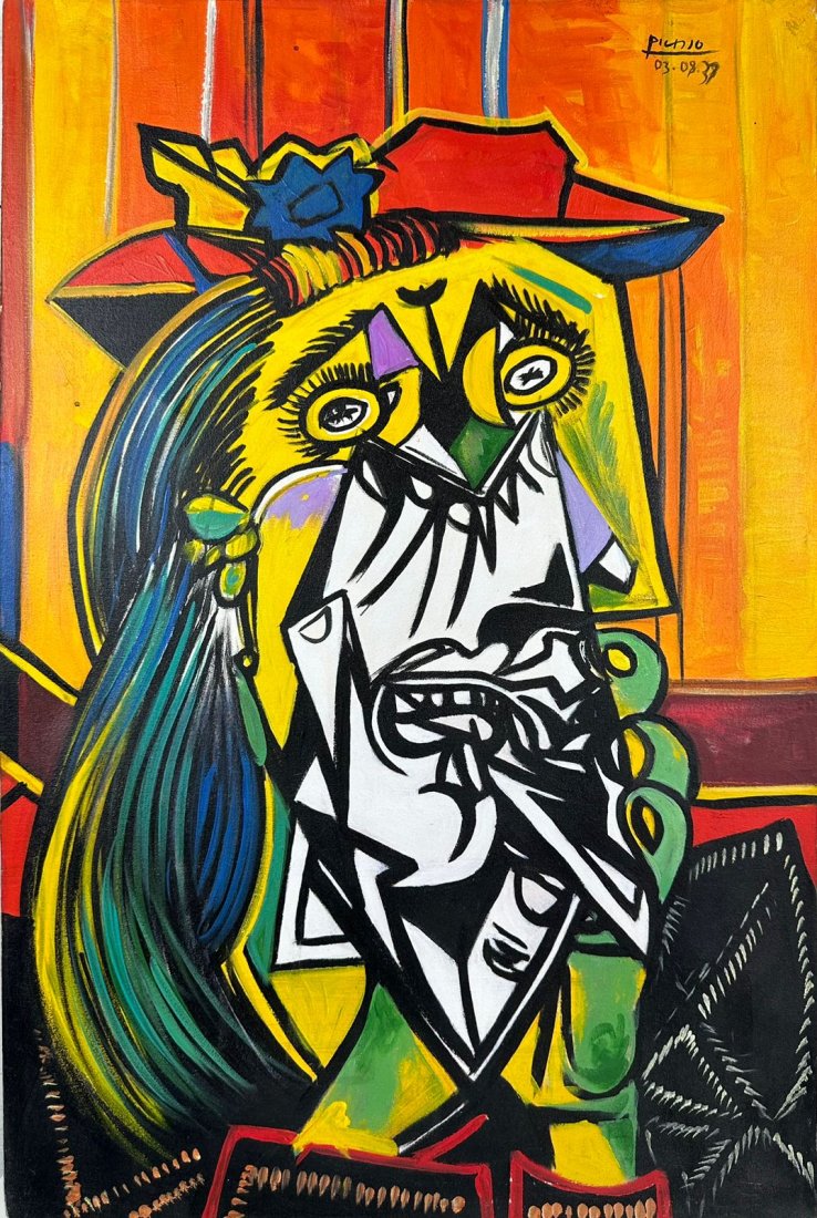 Pablo Picasso Spanish 1881 - 1973 (Oil on canvas Painting) style of (1 of 4)