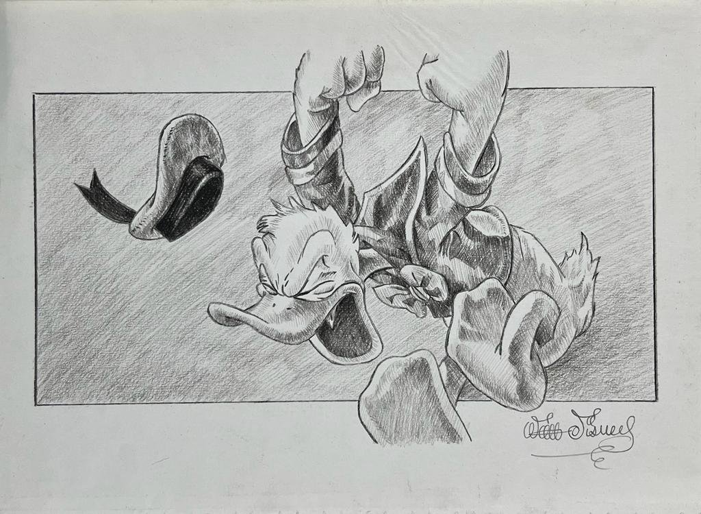 Walt Disney (Mixed Media on Paper Painting) In the style of (1 of 4)