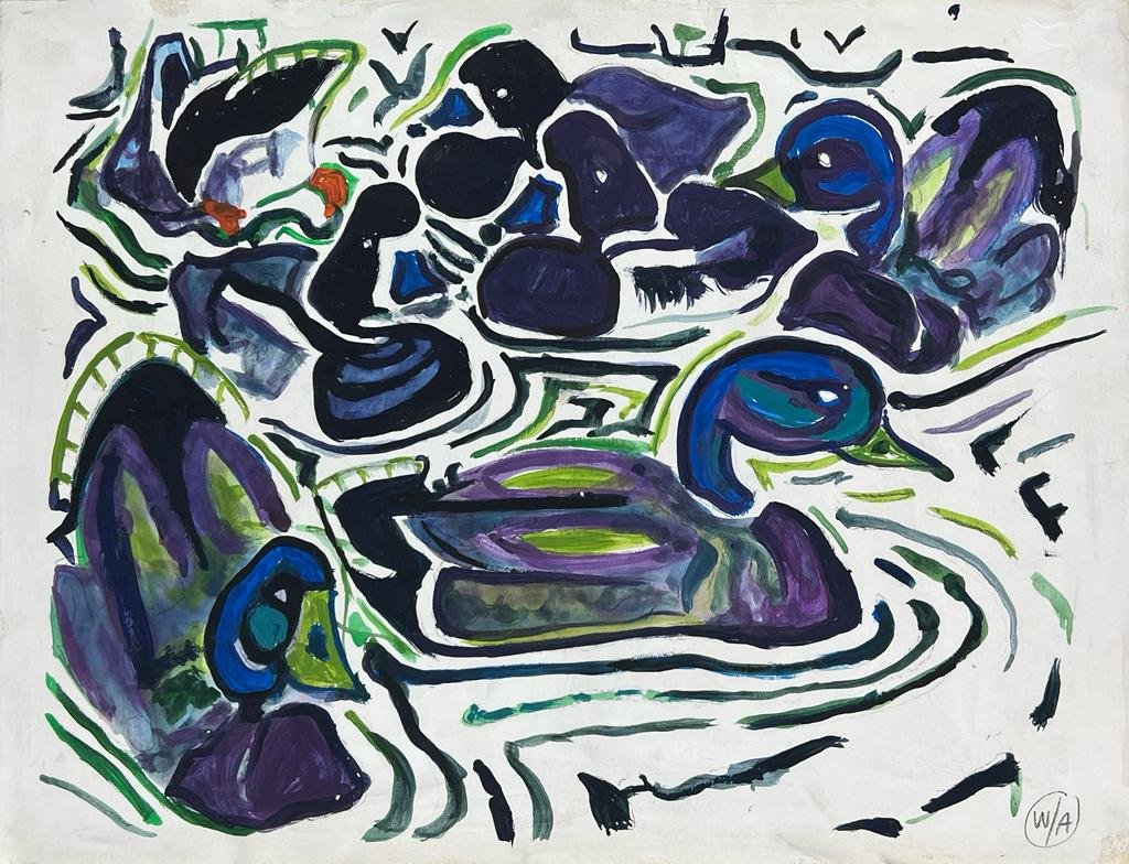 Walter Inglis (Mixed Media on Paper Painting) In the style of (1 of 4)