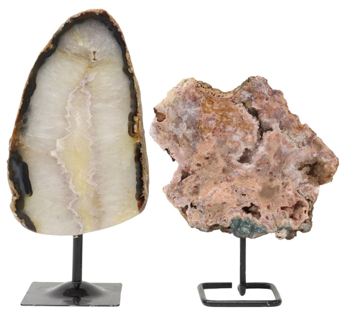 (2) GEOLOGICAL AGATE & AMETHYST SPECIMENS (1 of 3)