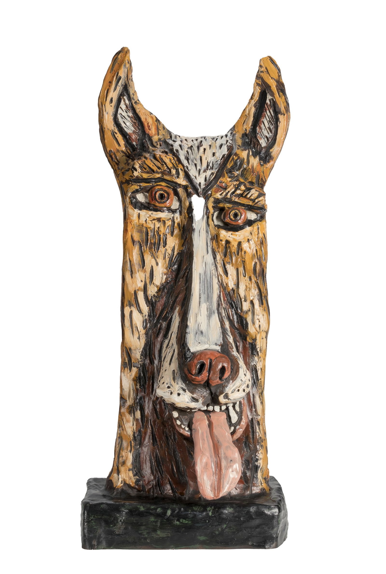 David Bates (b. 1952) Rosco, 1986-1987: David Bates (b. 1952) Rosco, 1986-1987 bronze with polychrome, unique, 6/6 25.5 x 10.5 x 8 inches inscribed: Bates 6/6 David Bates, a Dallas native, is celebrated as one of Texas’ foremost artists.