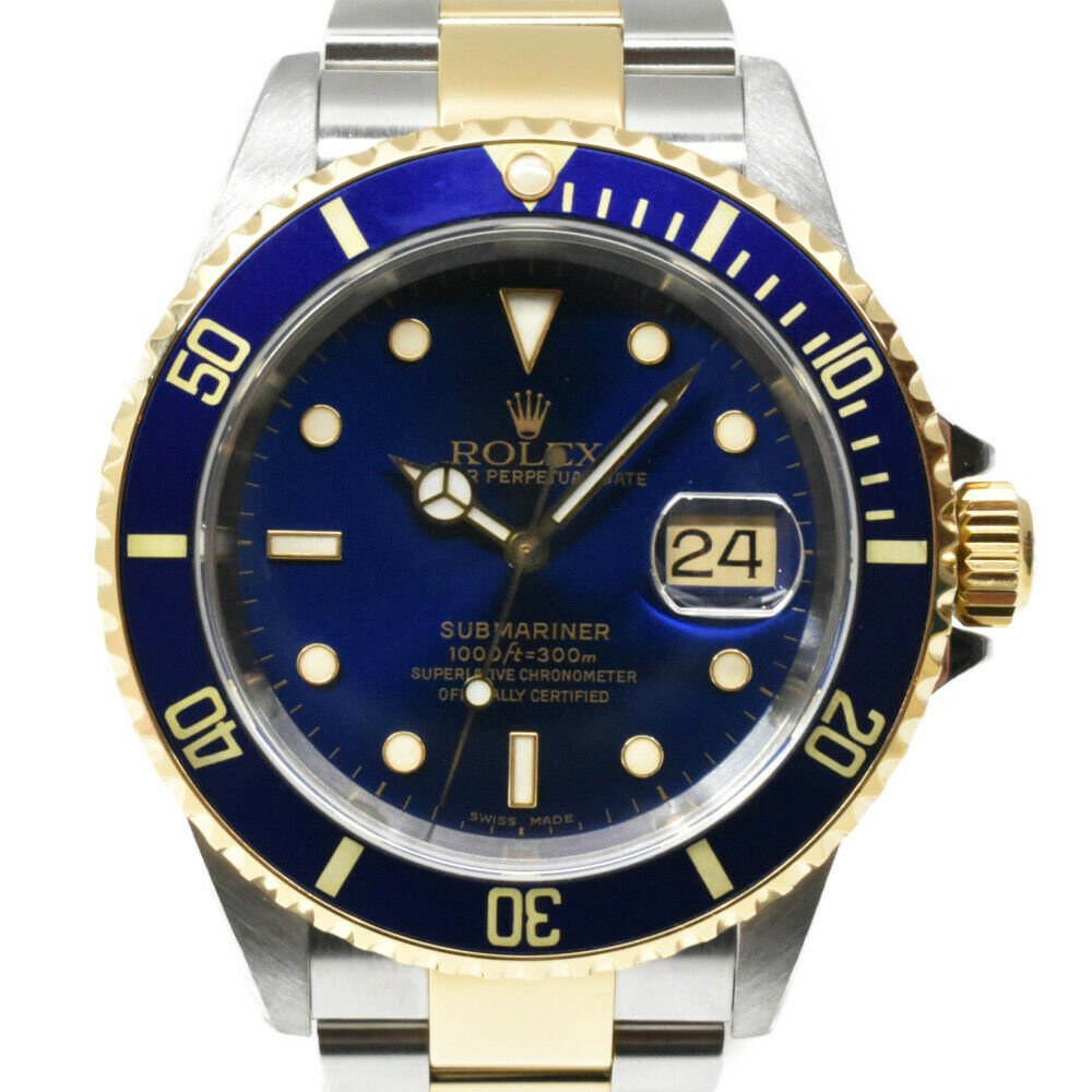 Rolex Submariner 16613 Self-winding Date Stainless Steel Yellow Gold Men's Watch (1 of 8)