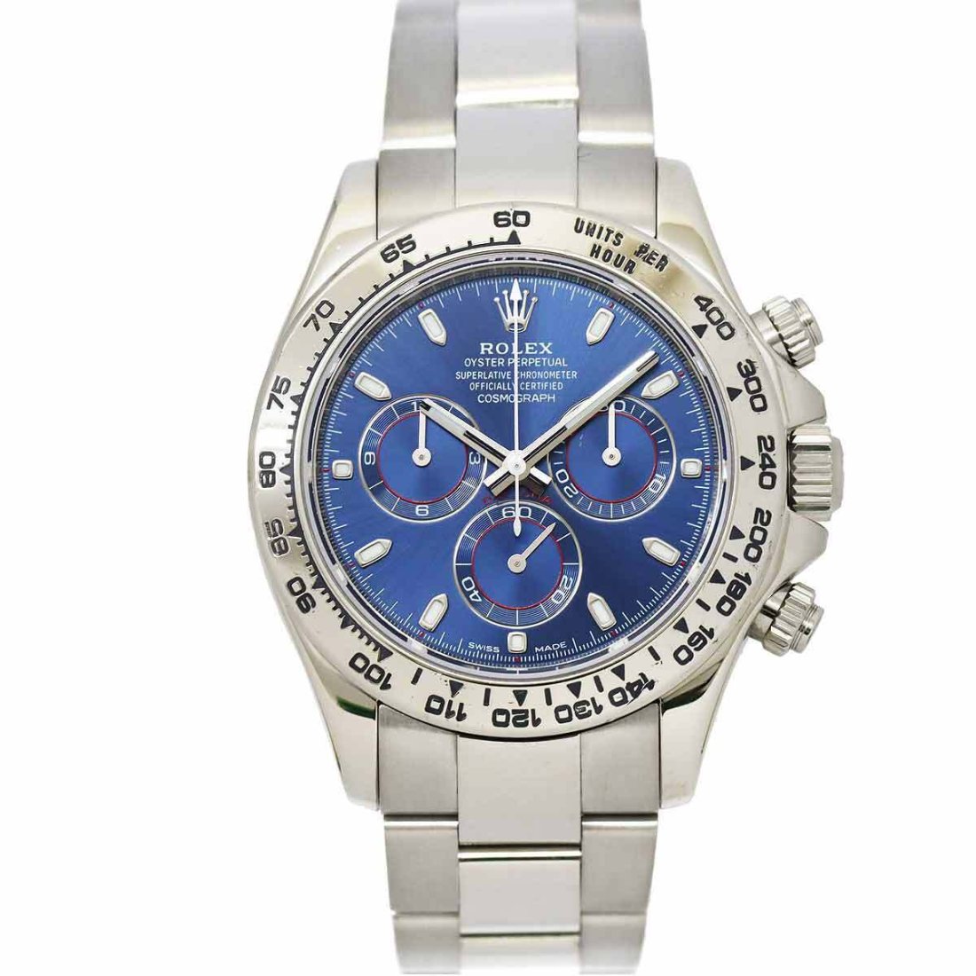 ROLEX Daytona 116509 Serial D 750 WG Chronograph Blue Dial Men's Watch (1 of 4)