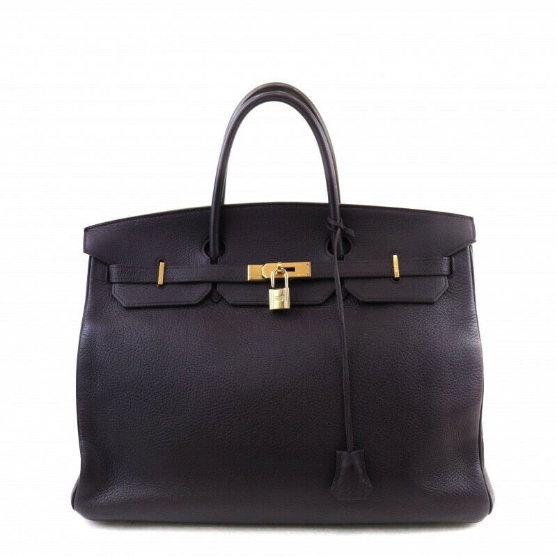 HERMES Birkin 40 Togo Purple Gold Metal Fittings Women's Handbag (1 of 8)