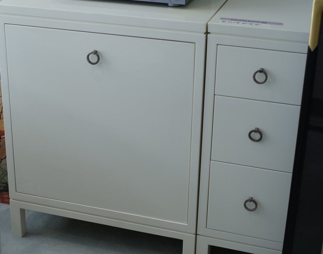 Nancy Corzine Cream Lacquer cabinet (1 of 2)