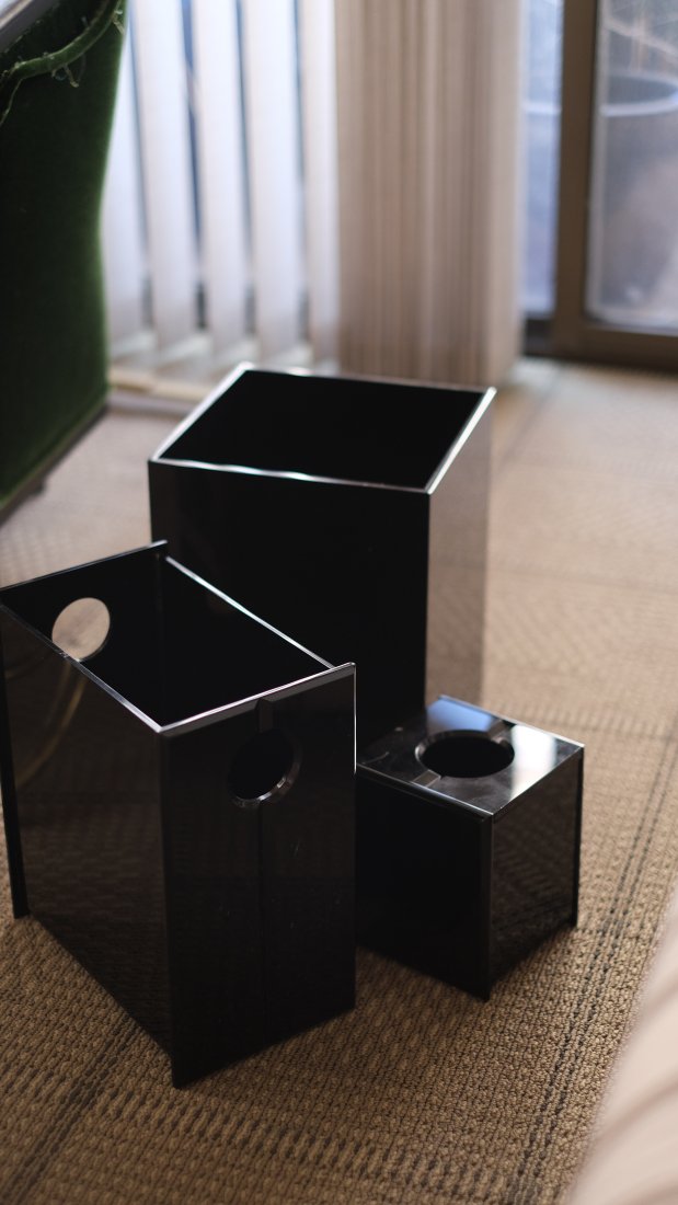 Black Set of Desk Accessories (1 of 2)