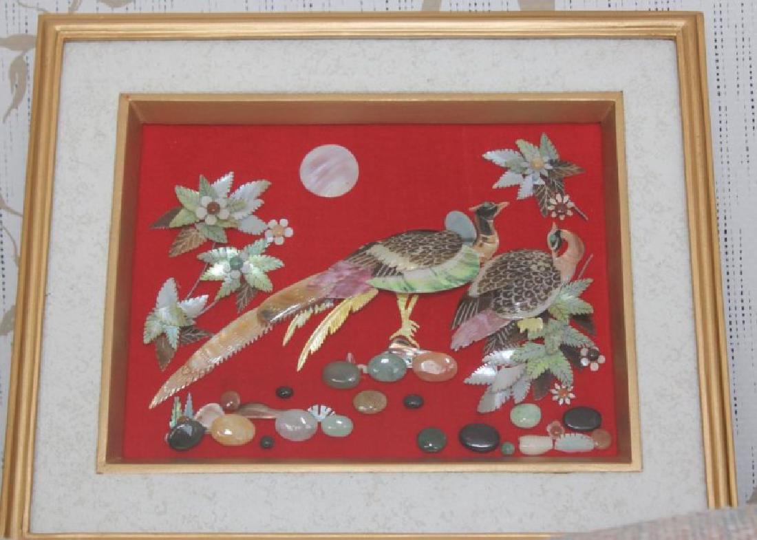 19 Pcs. Asian art work to include a stone carved (1 of 5)