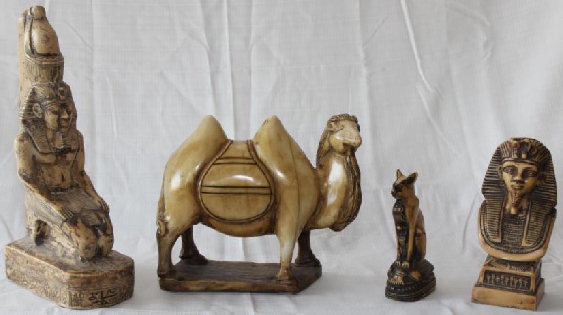 Set of 4 Egyptian carvings (1) Stone Camel 9"x10" (1) (1 of 9)