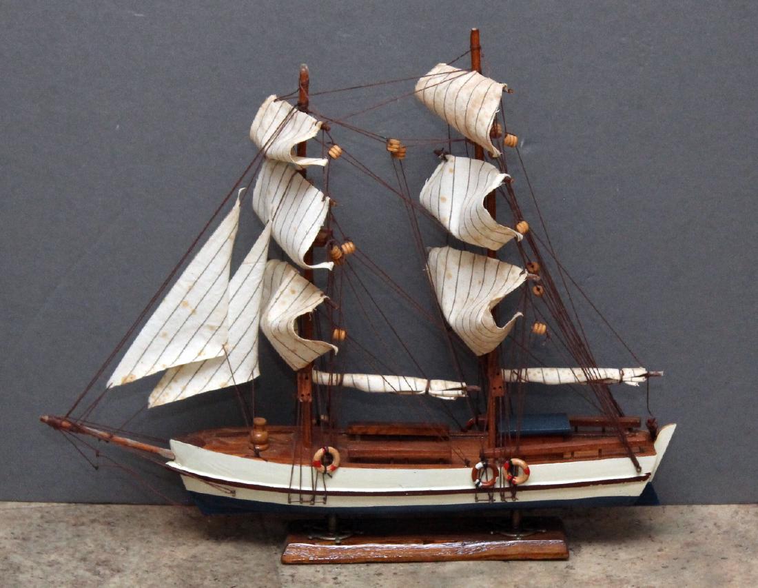 pair wdn sailing ship models; approx 18.5" x 15": pair wdn sailing ship models; approx 18.5" x 15"