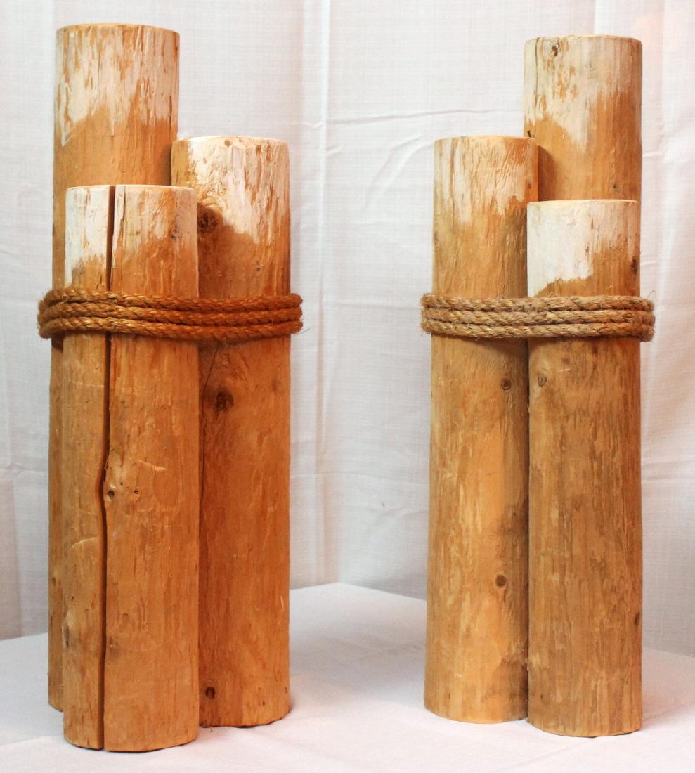 2 Pier pylon stands; 9" x 24": 2 Pier pylon stands; 9" x 24"