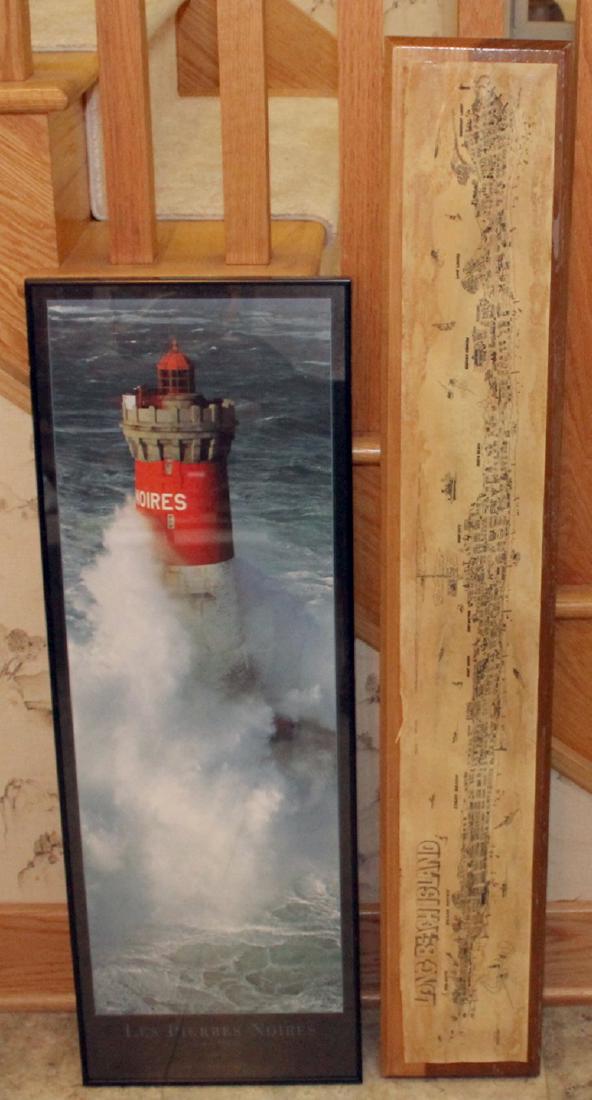 paper plaque on board of Long Beach Island; poster of a (1 of 3)