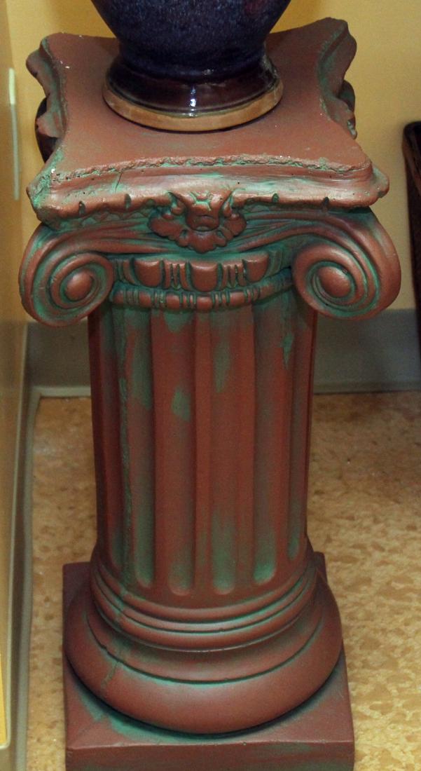 2 antiqued concrete ped. columns 13" x 37.5" & 13" x (1 of 2)