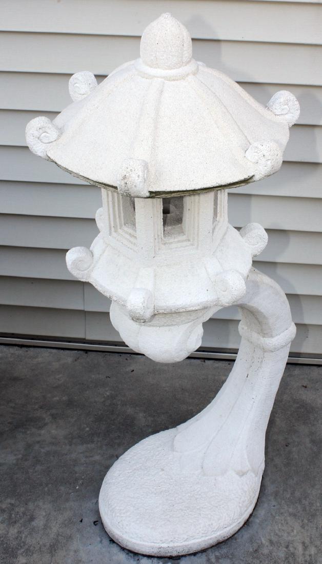 Two Asian Style Concrete Garden Lanterns, Modern; (1 of 2)