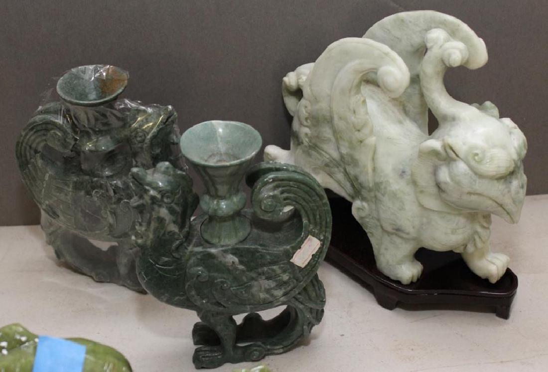 Chinese carved Jade hardstone Tian lù Pixiu 8.5"w x (1 of 5)