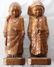 (3) Myanmar carved wooden statues -- (1) girl 18.5" x - 3