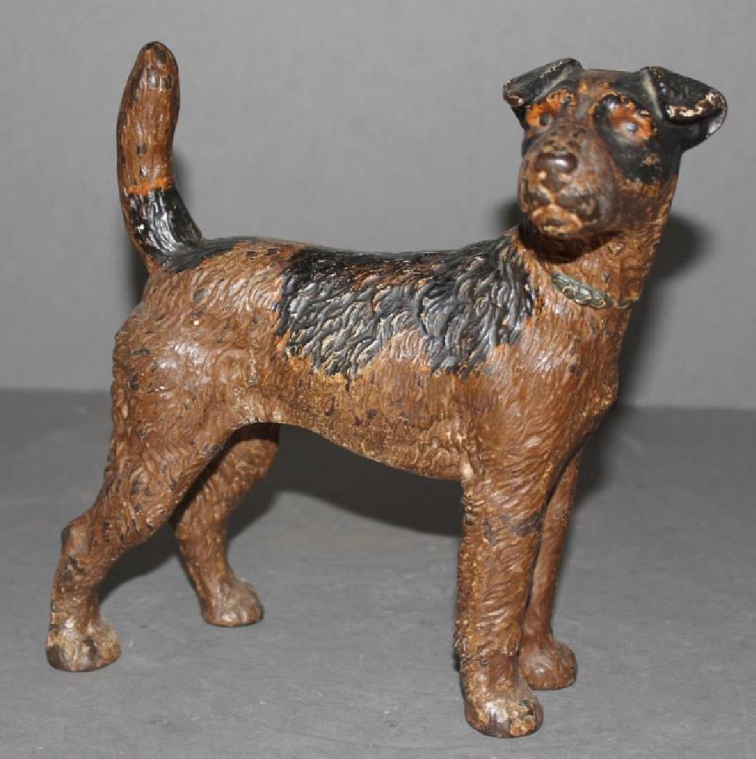 Cast Iron Dog Door Stop, 8.75" High X 9" Long