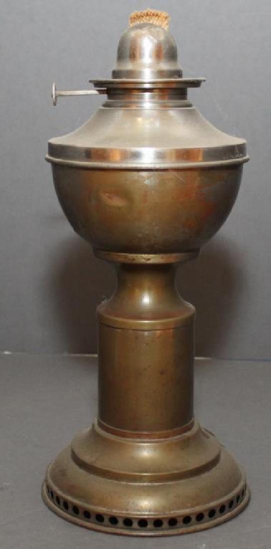 nickel over brass pedestal light, "Hitchcock Lamp (1 of 6)