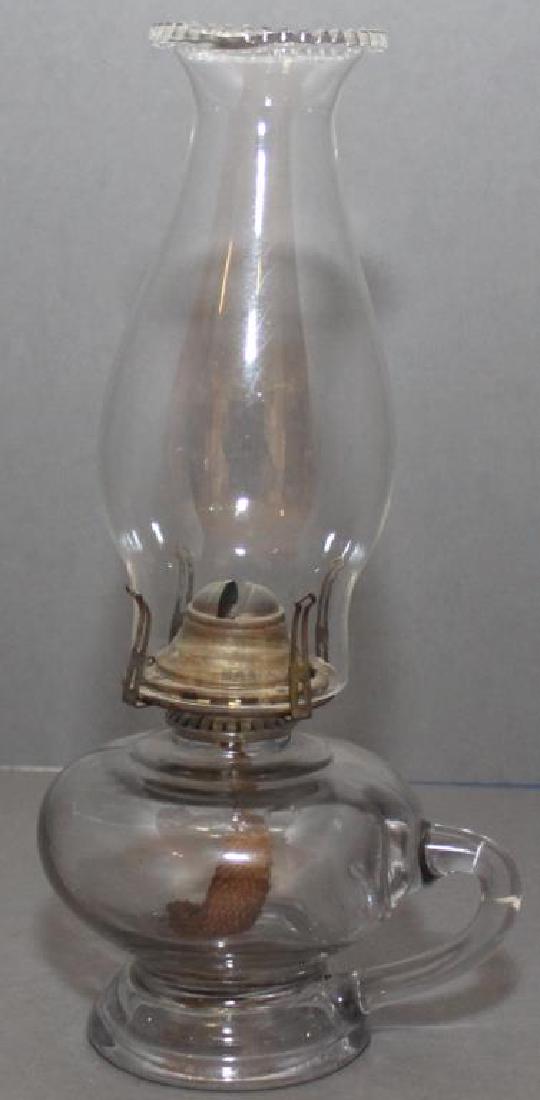 finger loop glass oil light, burner "QA1", 4" tall x: finger loop glass oil light, burner "QA1", 4" tall x 3.5" base