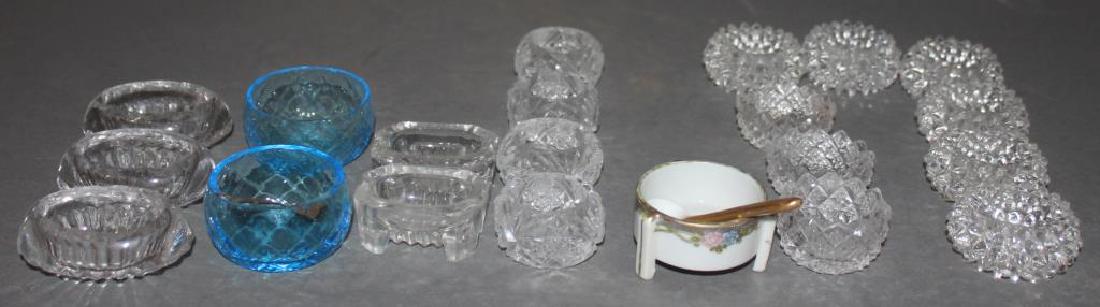 lot of asstd salt dips, sets of (6), (3), (4), (2) (2), (1 of 2)