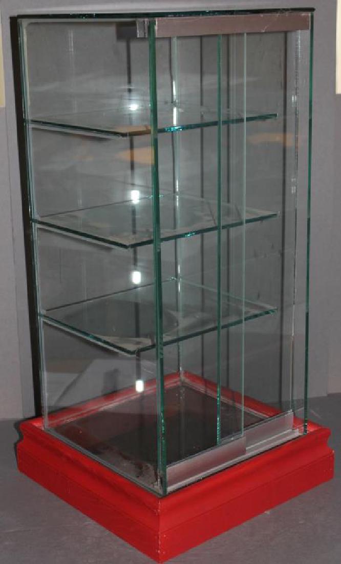 10 1/2" square x 25 1/2" high 4 shelf glass display (1 of 1)