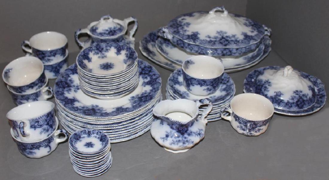 set of Flow Blue dishes, New Warf Pottery England (1 of 2)