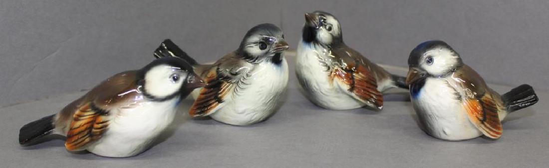 (4) Goebel birds, average 4" long x 3" high: (4) Goebel birds, average 4" long x 3" high