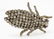 Hatpin with insect, 10.25" long, insect is 2.5" long