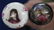 (2) umbrella frames - wooden w/girl on knob, no fabric; - 2