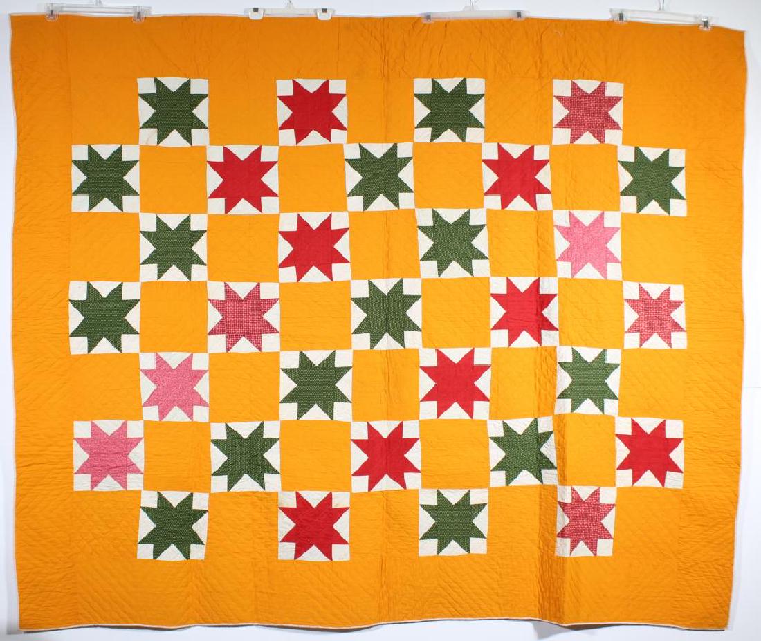 Quilt - Diagonal set evening star, sawtooth star and 8 (1 of 3)